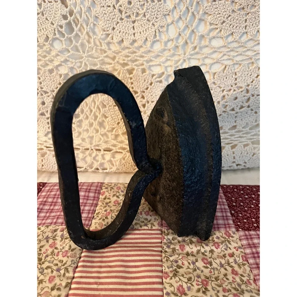 Vintage Cast Iron Stove Top Iron: Sewing Decor Door Stop